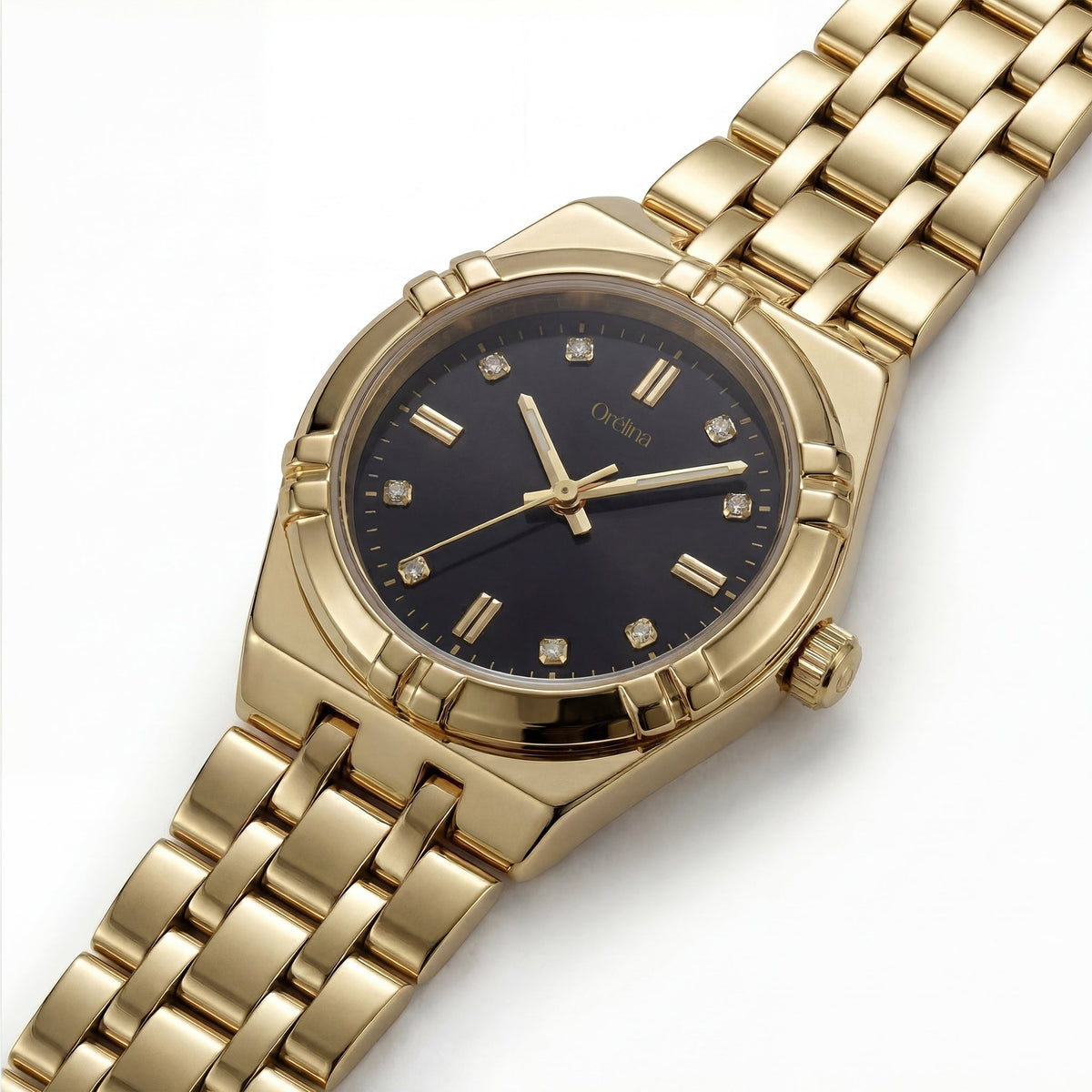 Elara Watch - Gold Noir