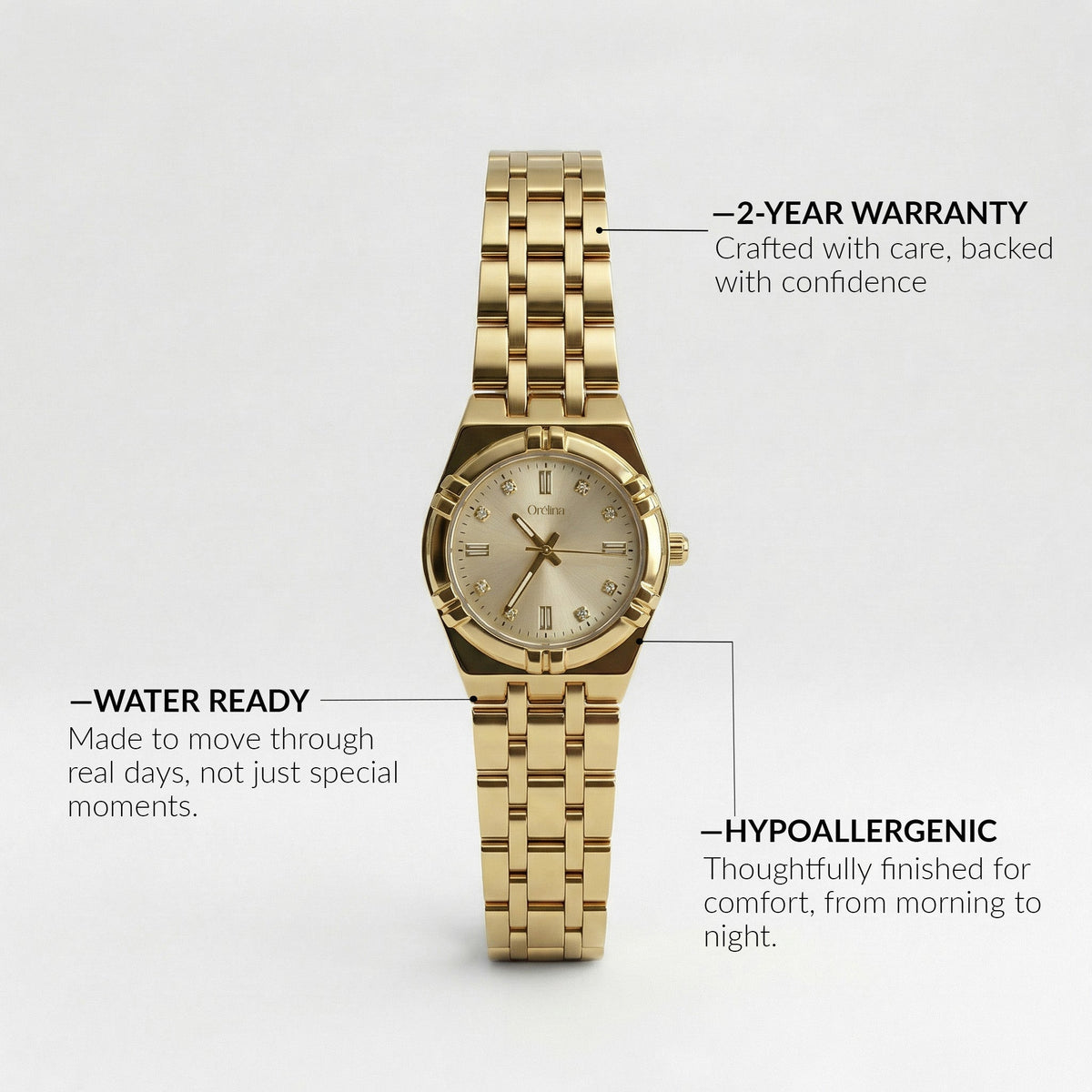 Elara Watch - Champagne