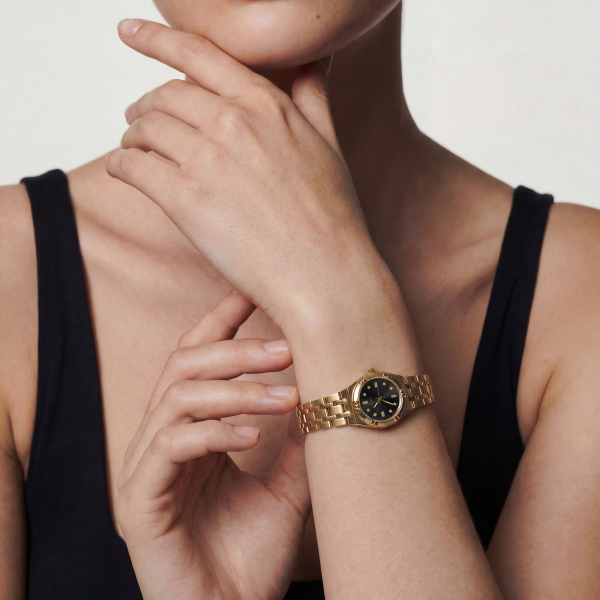 Elara Watch - Gold Noir