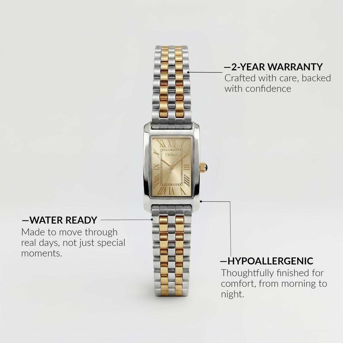 Roselle Watch - Two Tone