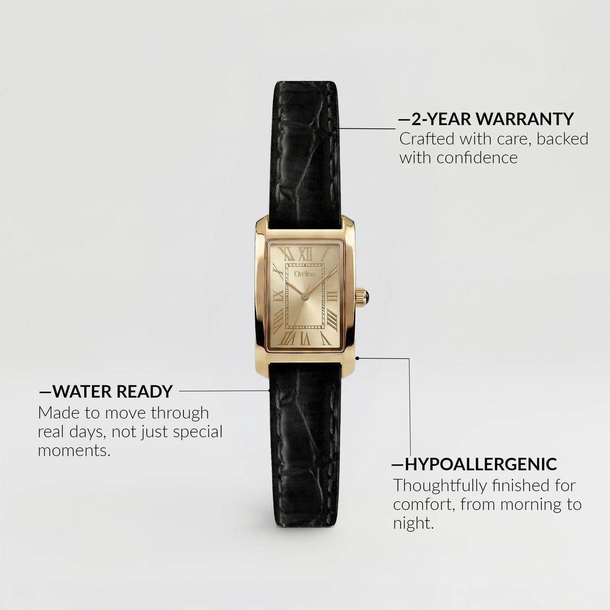 Roselle Watch - Leather